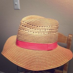 Charming Charlie Sub Hat with Pink Ribbon Band